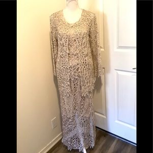 Soulmates Sz M 100 % Silk Hand Croched 3 Piece